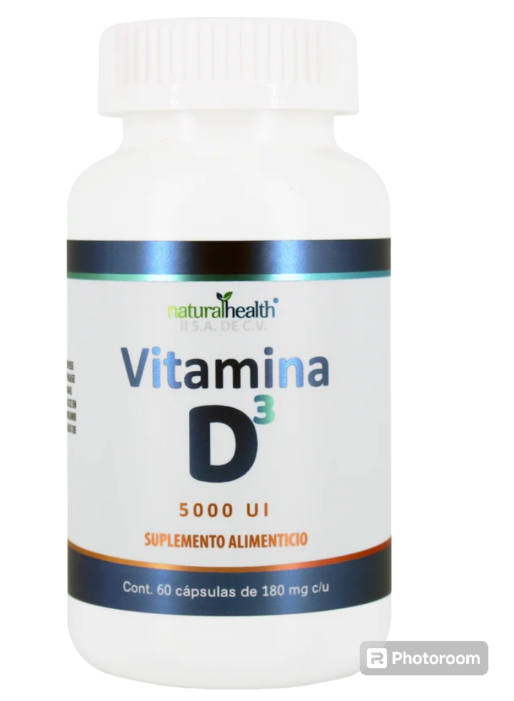 Vitamina D3 5000UI con 60 capsulas