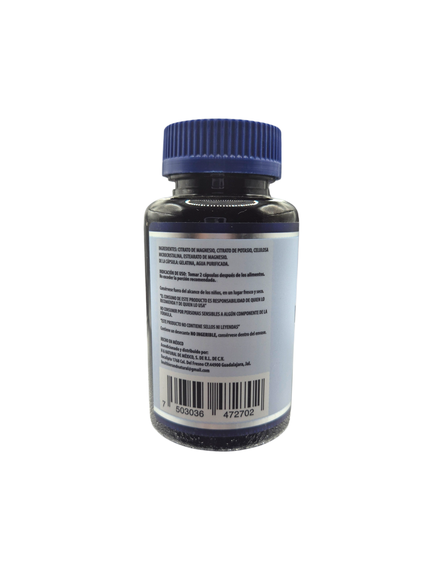 Citrato de potasio y magnesio 60 cápsulas