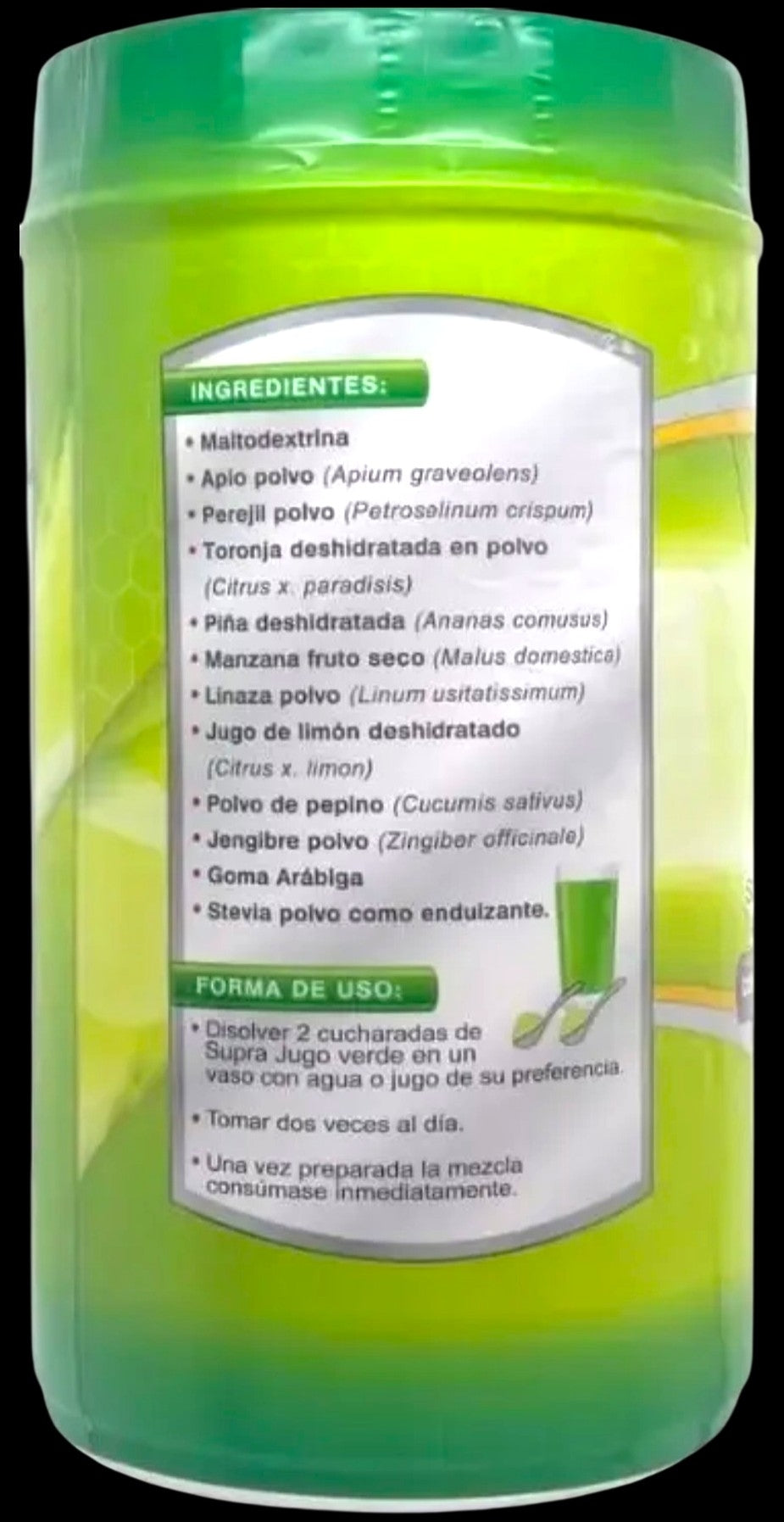 Jugo verde polvo 1100gr.