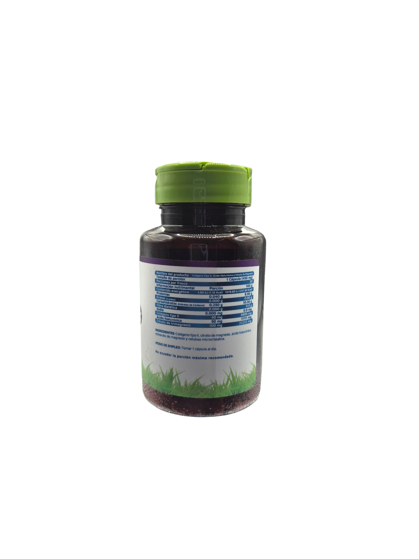 Colágeno Tipo ll, con Ácido hialurónico y magnesio con 30 capsulas.