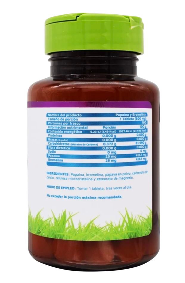 Enzimax Bromelia y papaína 100 tabletas