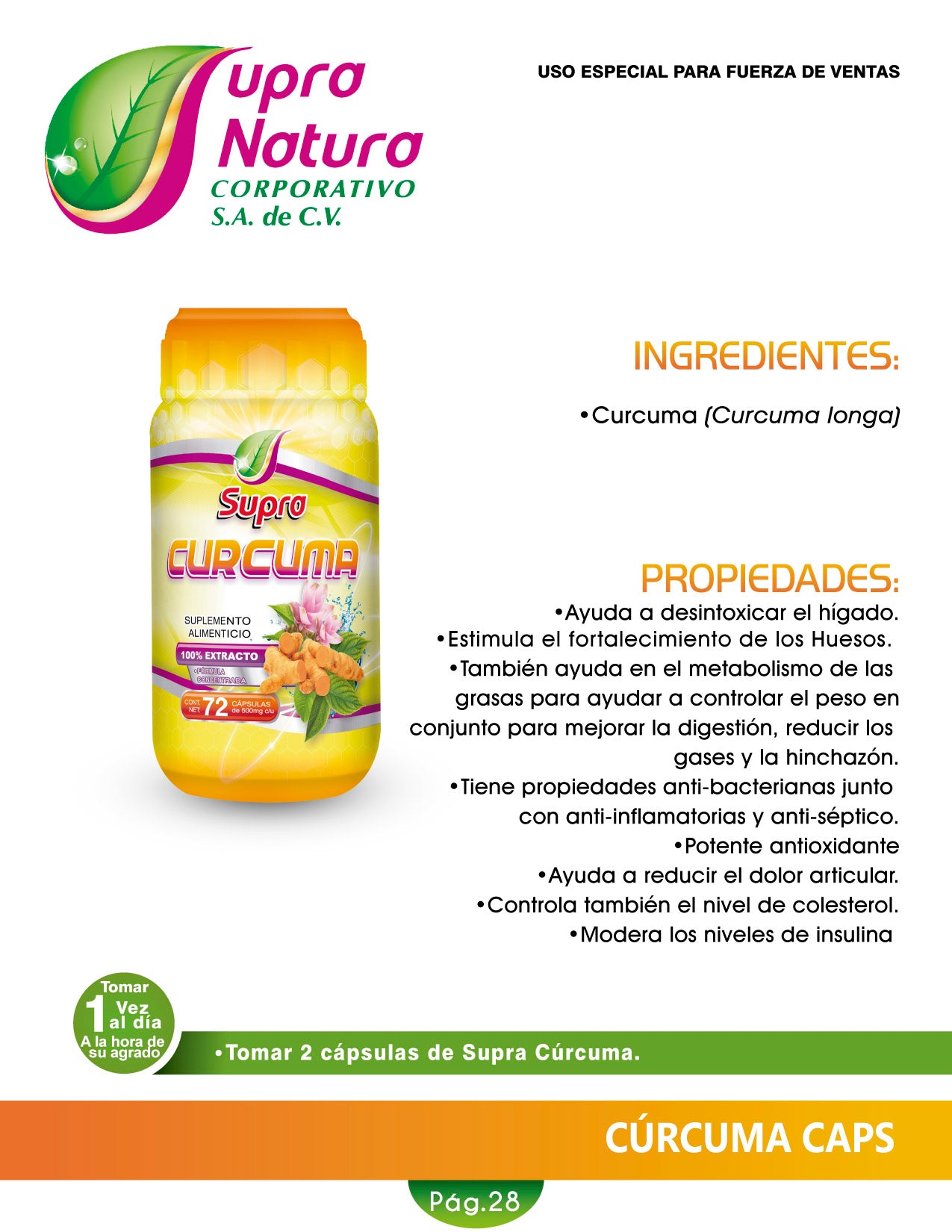 Curcuma 72 capsulas