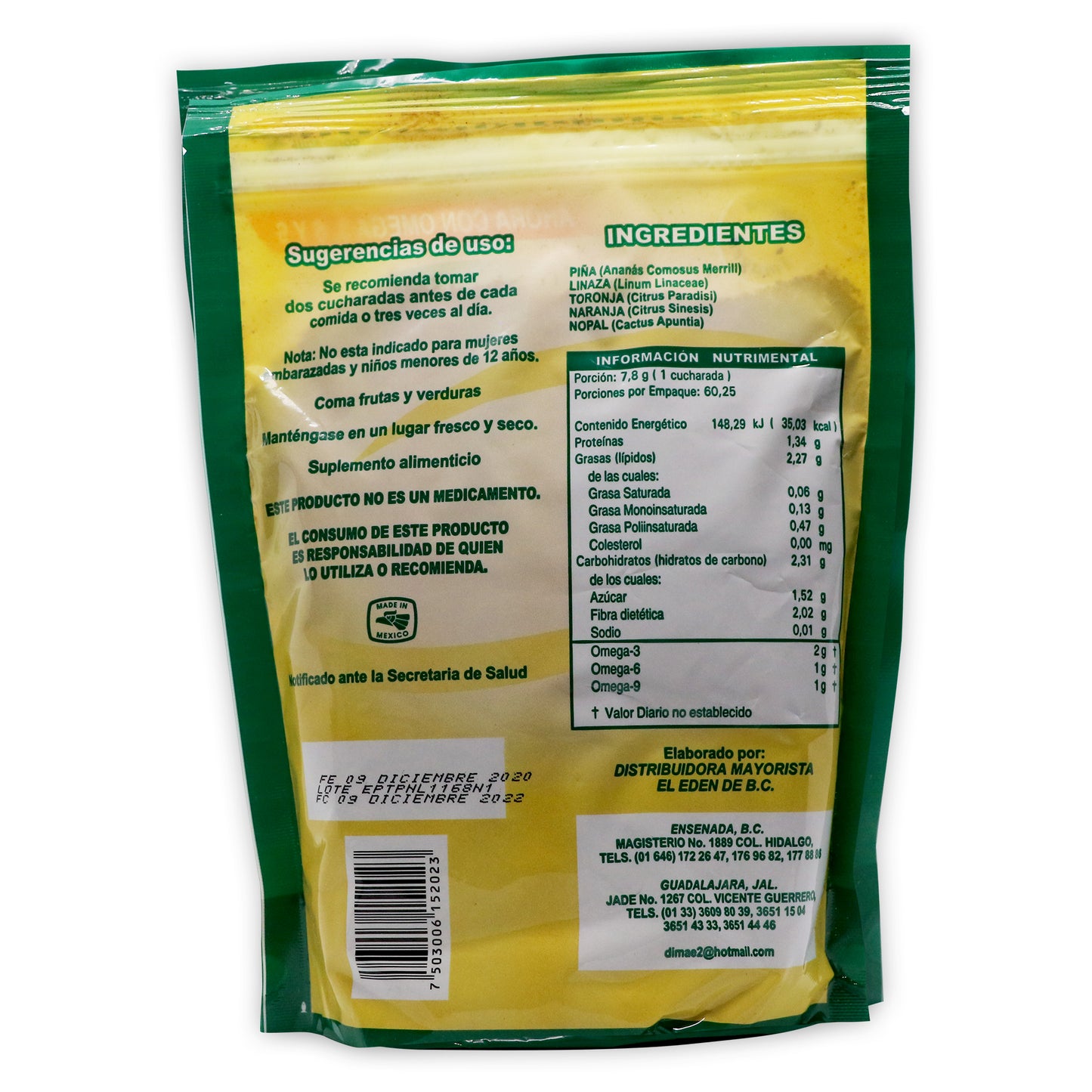 Piñalinaza Fibra 500 gm