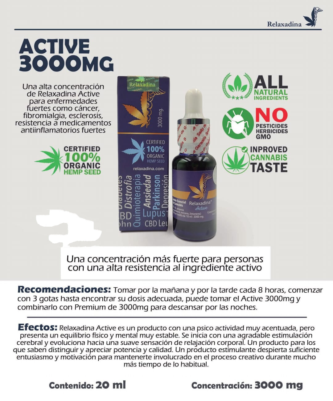 CBD Relaxadina Active 3000ml
