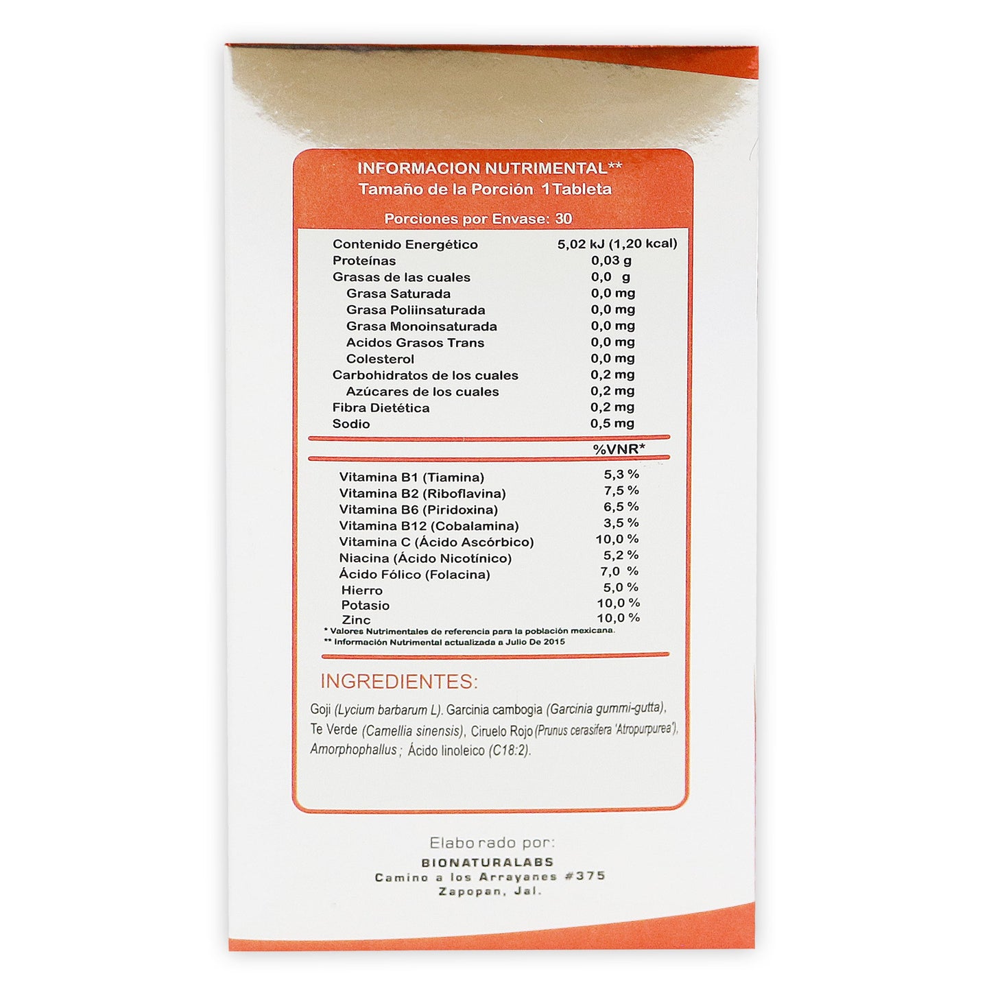 Goji Extrim Asian 30 tabletas