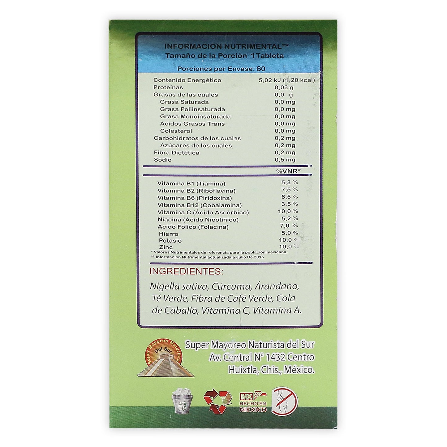 Organos Sanos 60 tabletas
