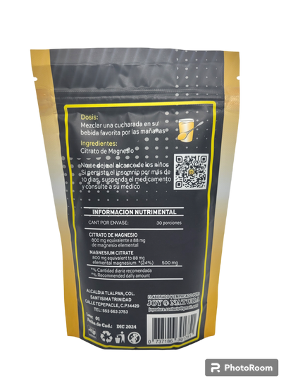 Citrato de Magnesio en polvo sabor naranja