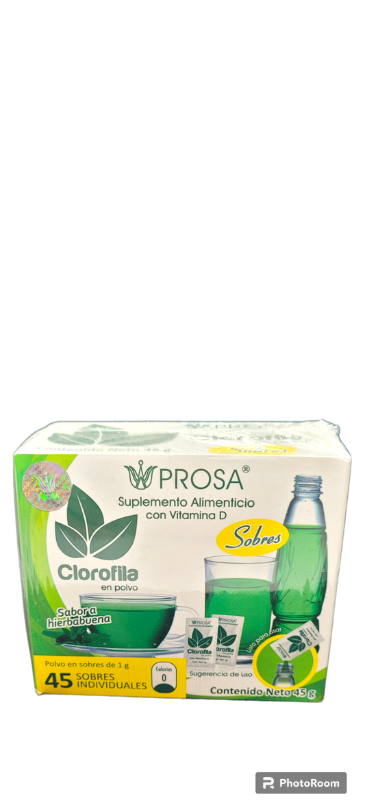 Clorofila en polvo 45 sobres