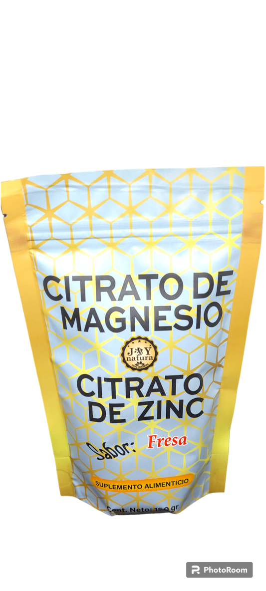 Citrato de Zin y Magnesio sabor Fresa. 150gr