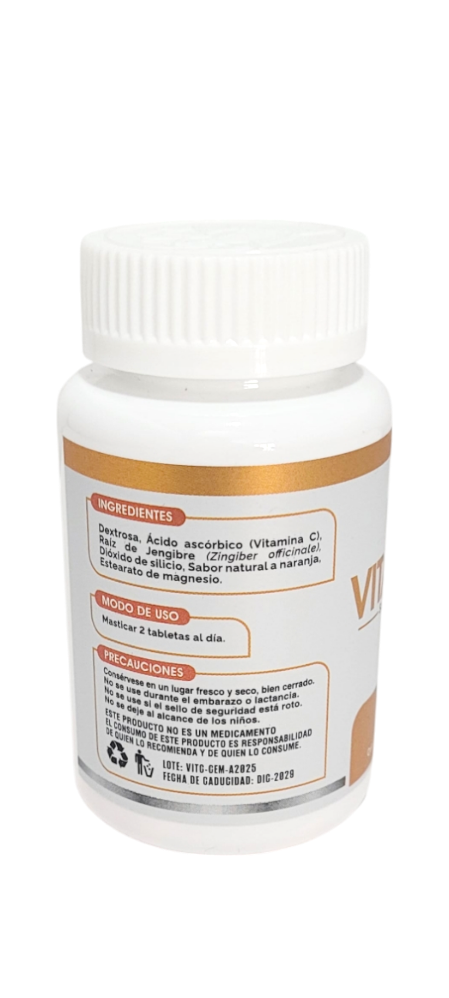 Vitamina C 30 tabletas masticables