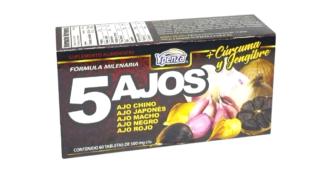 5 Ajos 60 tabletas