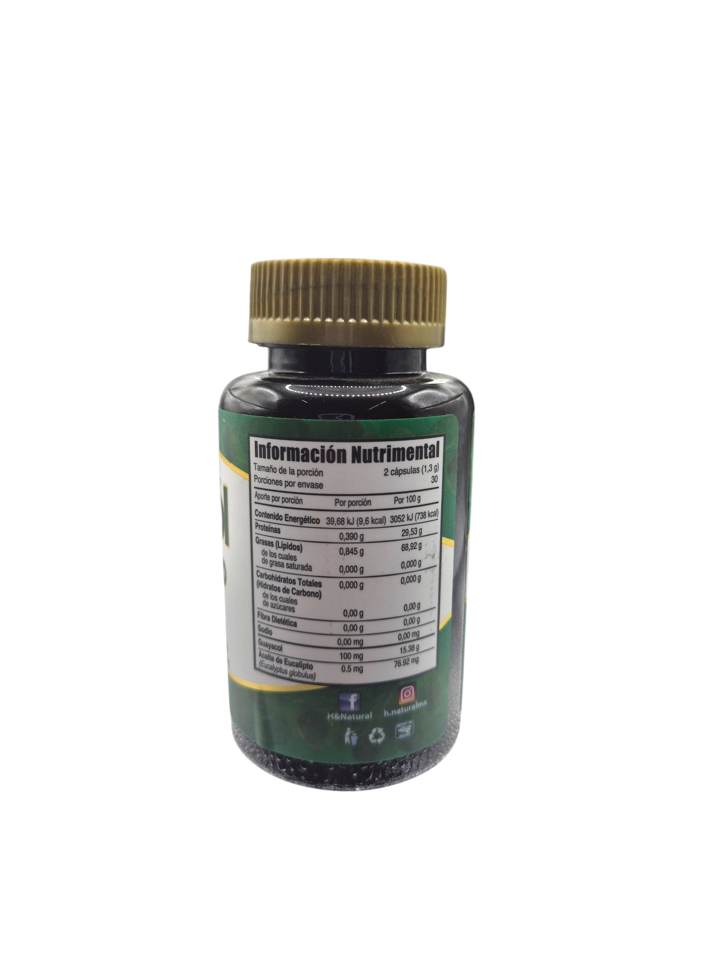 Guayacol con Eucalipto  60 capsulas.