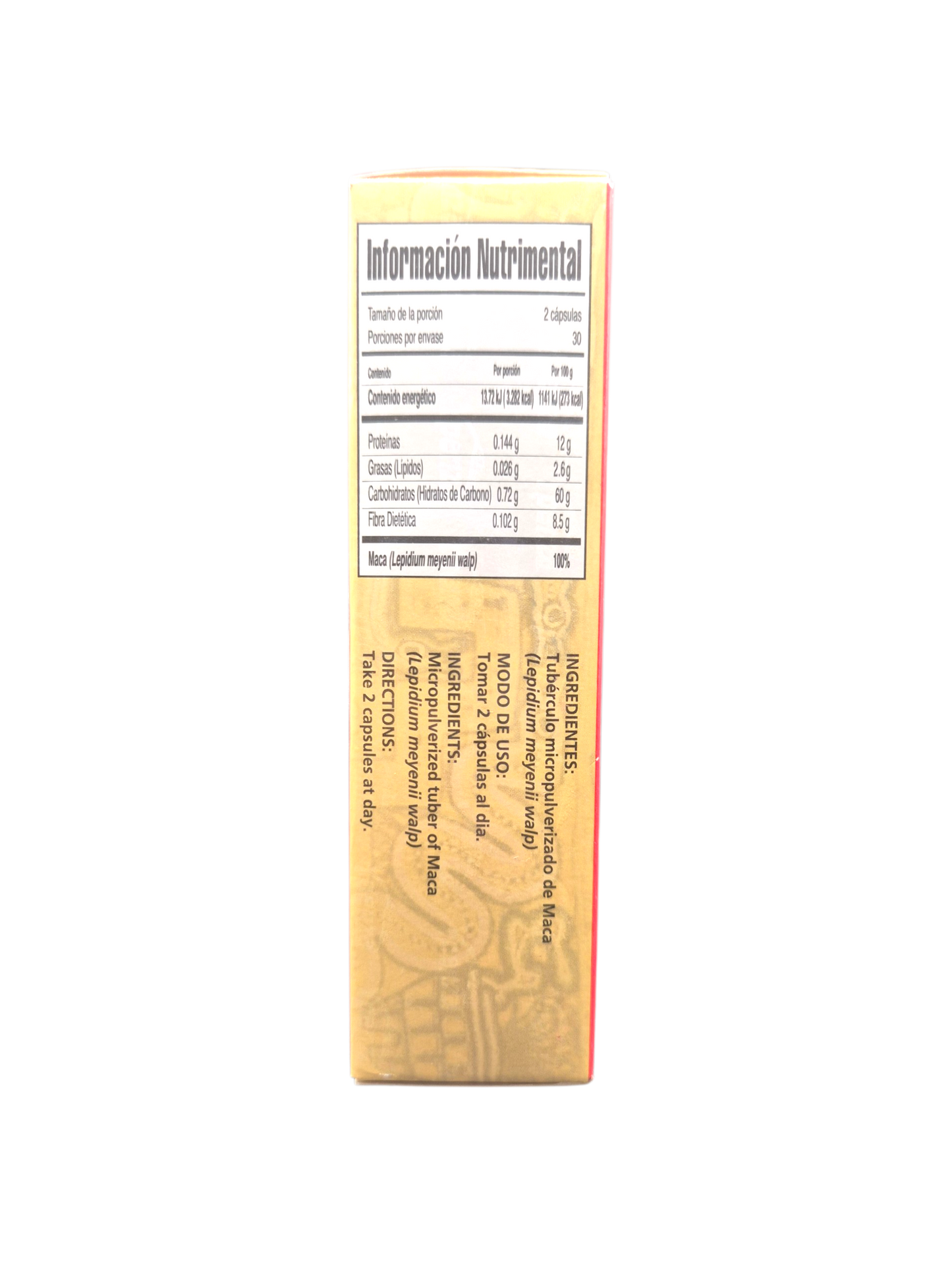 Maca Peruana 100% pura 60 cápsulas  500 mg