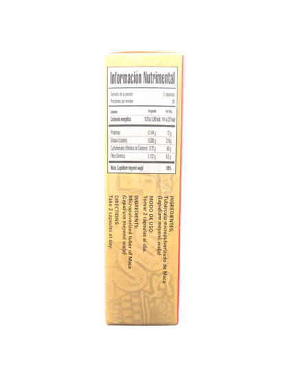 Maca Peruana 100% pura 60 cápsulas  500 mg