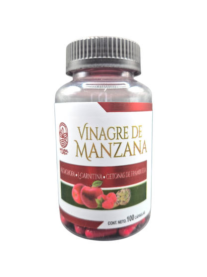 Vinagre de Manzana con 100 cápsulas.