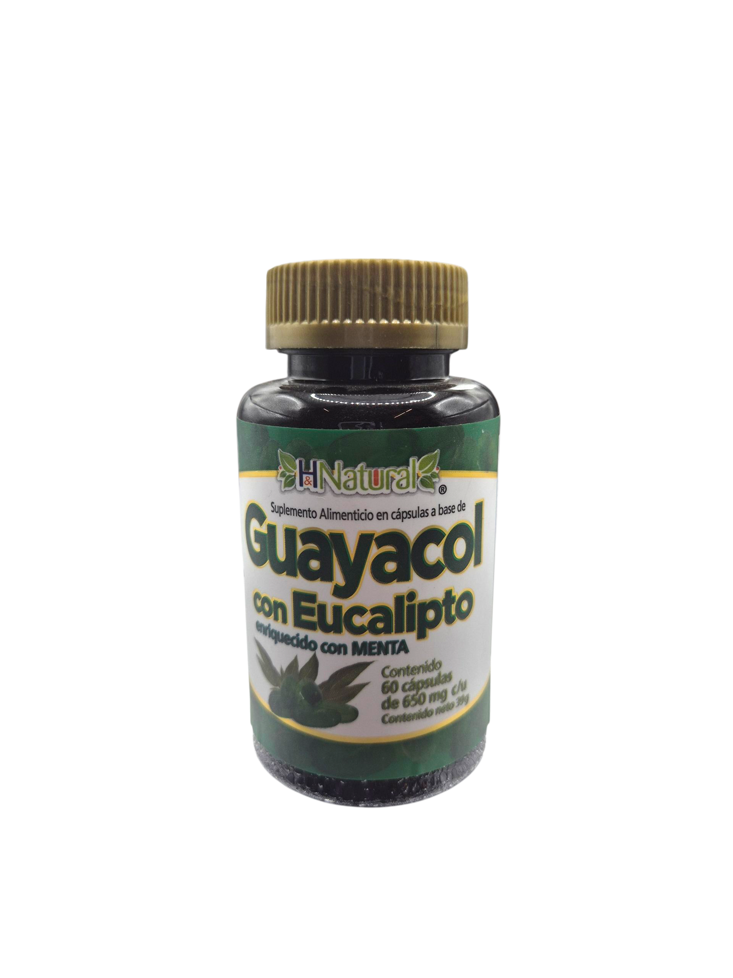 Guayacol con Eucalipto  60 capsulas.