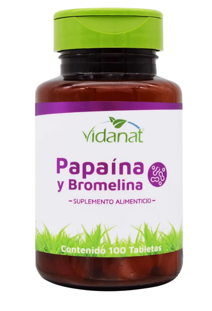 Enzimax  Bromelia  y papaína 100 tabletas
