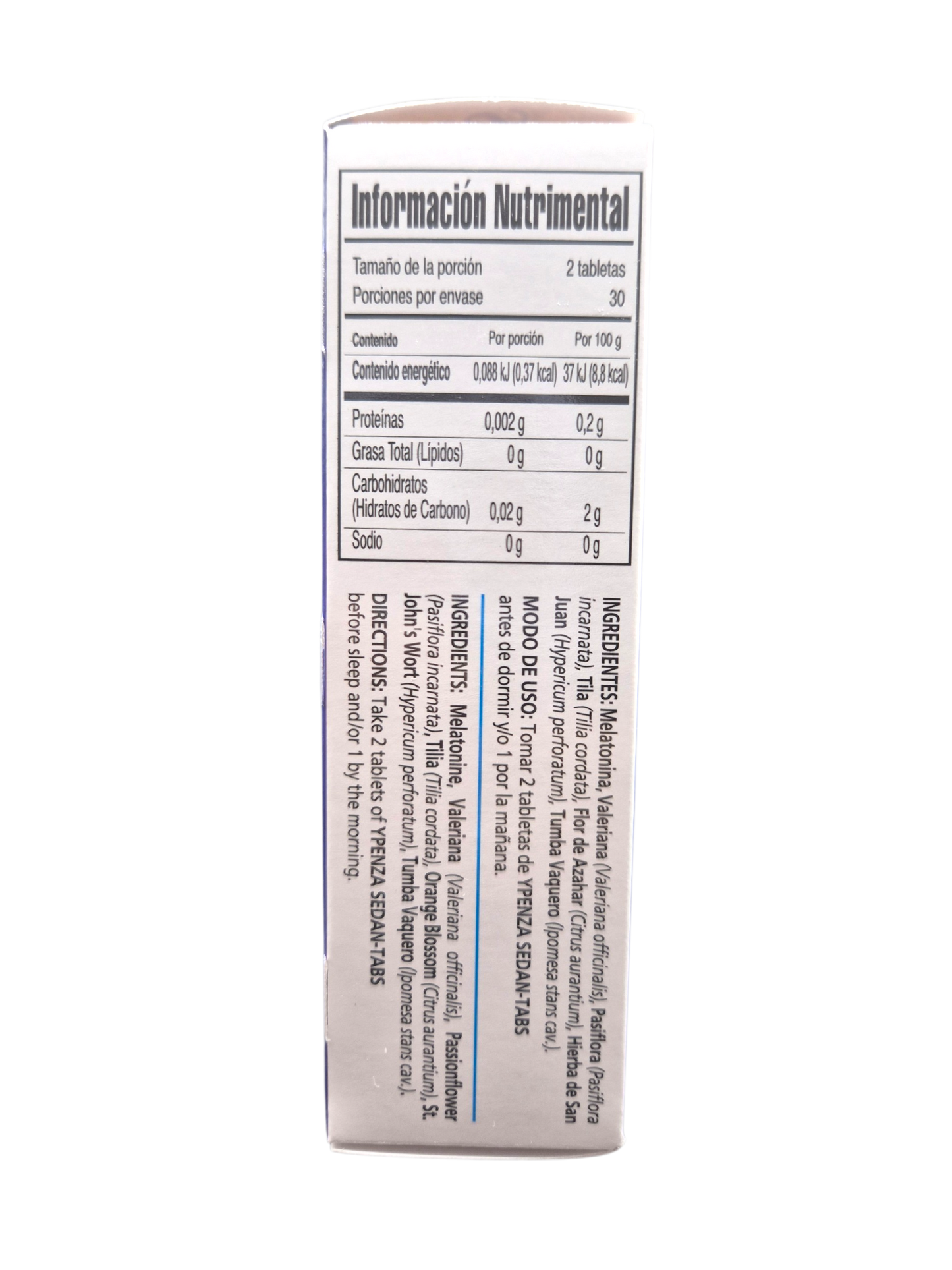 Sedan-Tabs con 60 tabletas