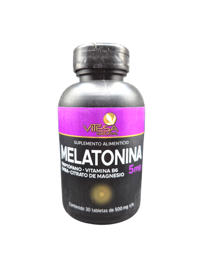 Melatonina  5 mg con 30 tabletas.
