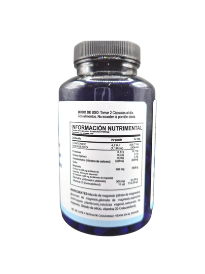 Ultra Magnesio 700 mg con 100 cápsulas.