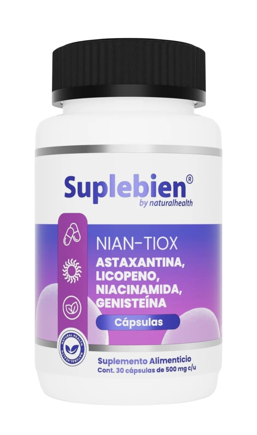 NIAN-TOX ASTAXANTINA, licopeno,niacinamida, genisteina. 30 cápsulas.