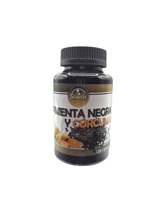 Pimienta Negra y Cúrcuma 100 caps.