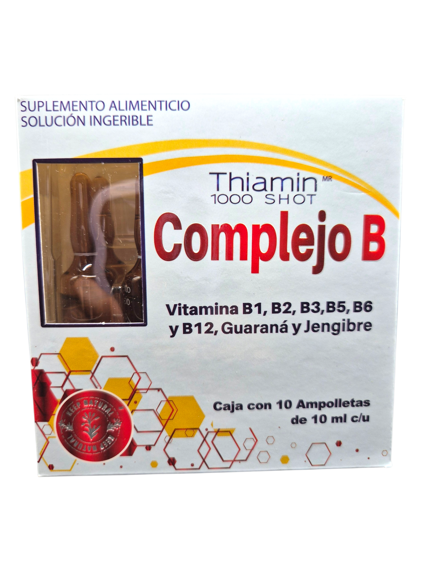 Complejo B Thiamin 1000 shot, 10 ampolletas.