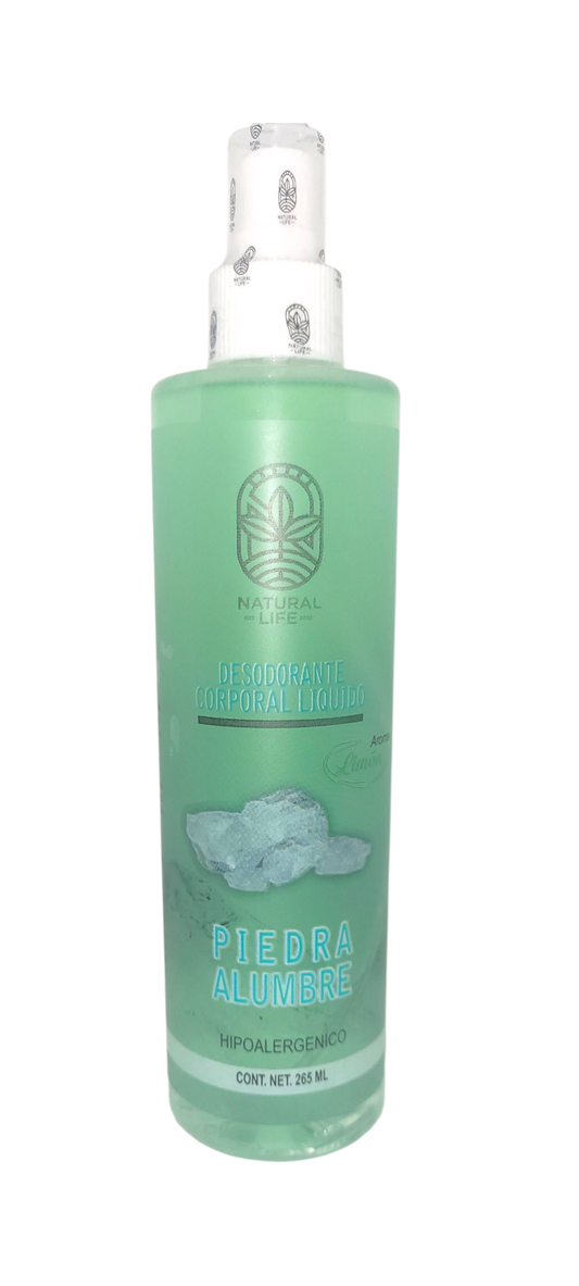 Desodorante corporal líquido  Piedra Alumbre 265ml.