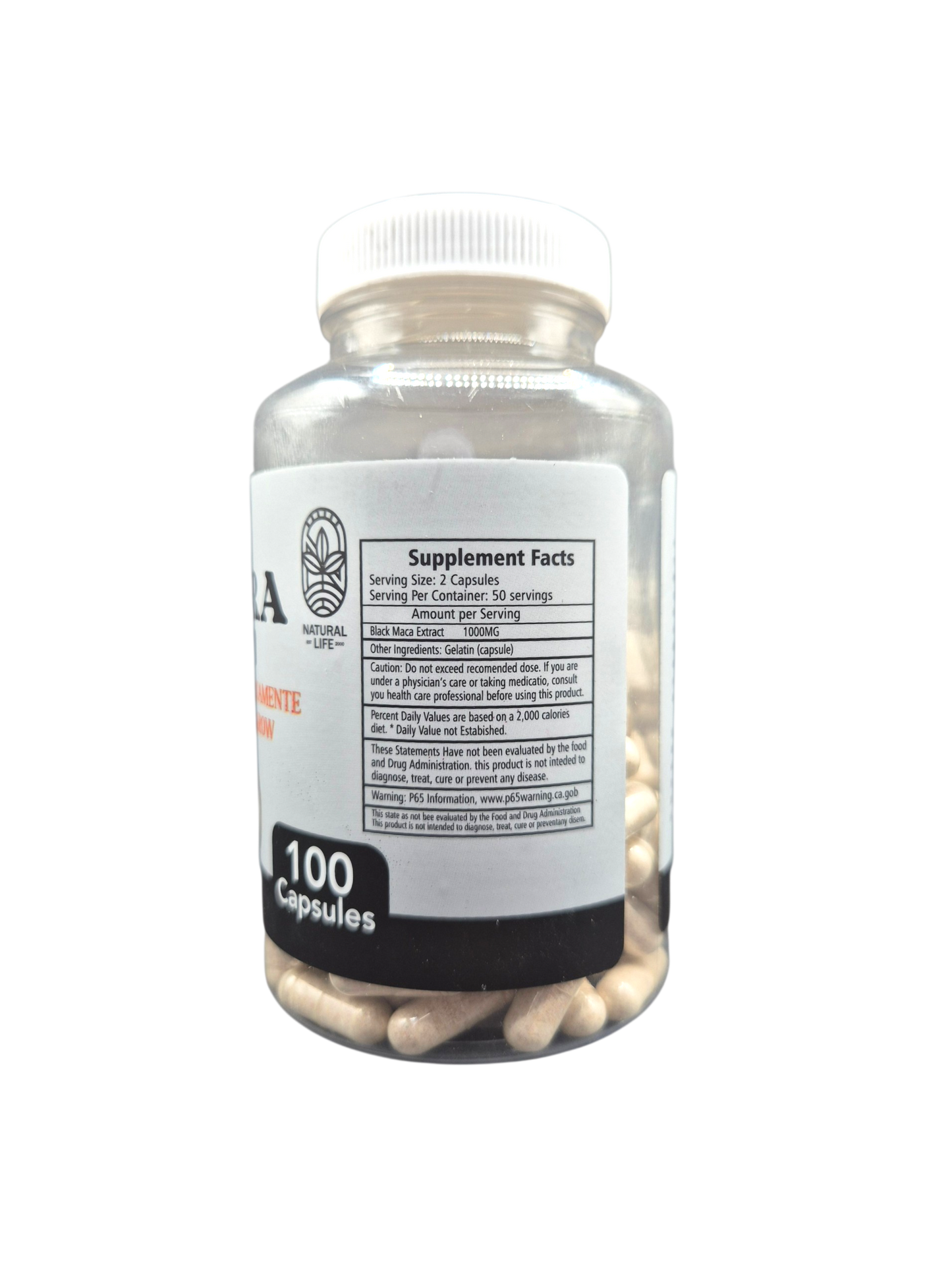 Maca Negra Organica 100 cápsulas