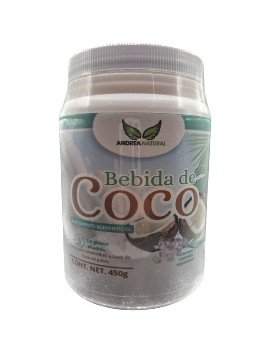 Bebida de Coco 450 gr sin gluten añadido.