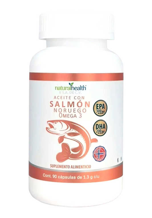 Aceite de Salmón Noruego Omega 3. 90 cápsulas