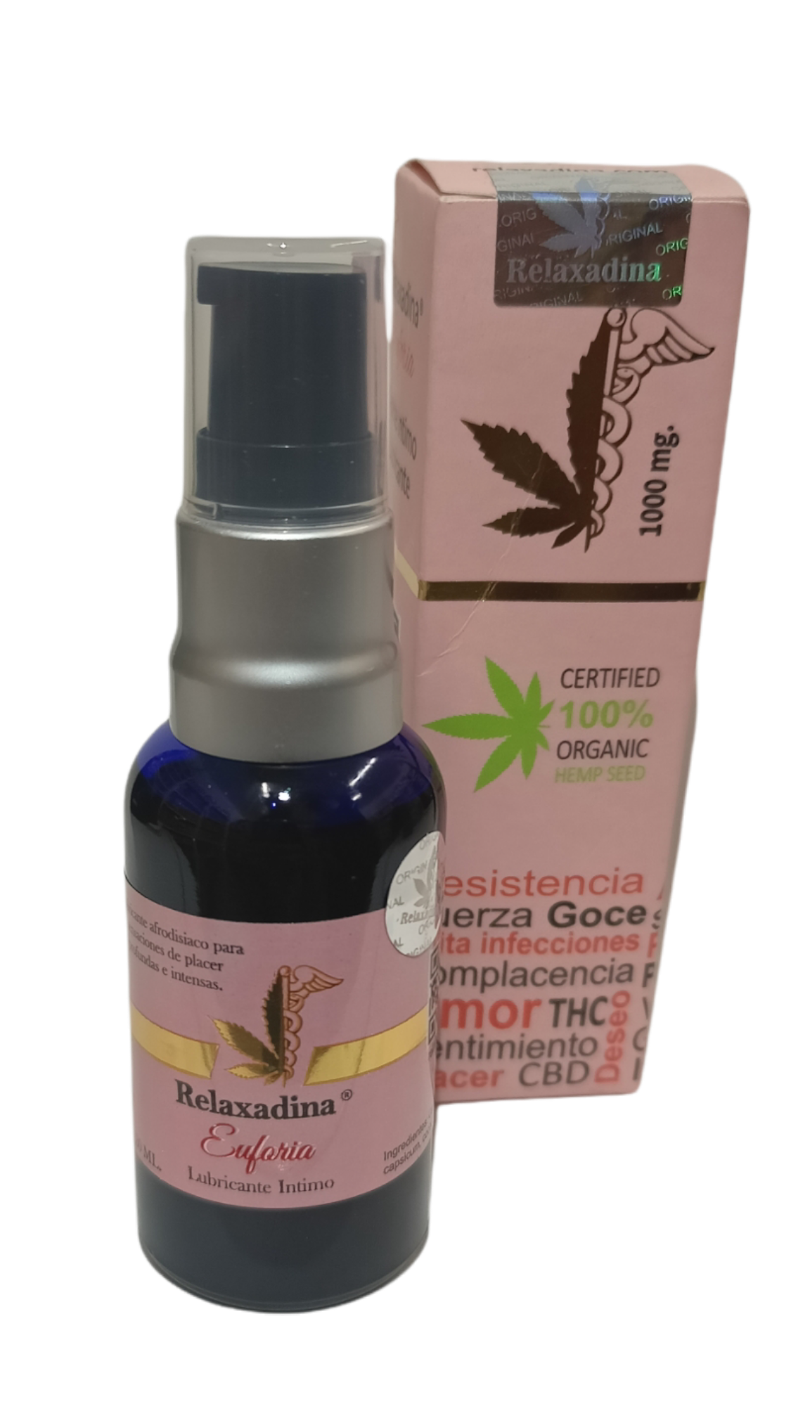 Aceite íntimo lubricante con CBD
