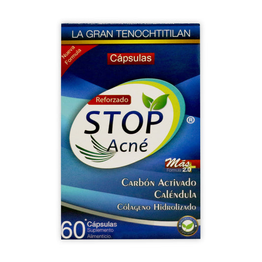 Stop acne con carbon activado y calendula 60 tabletas
