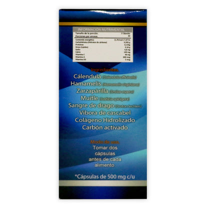 Stop acne con carbon activado y calendula 60 cápsulas