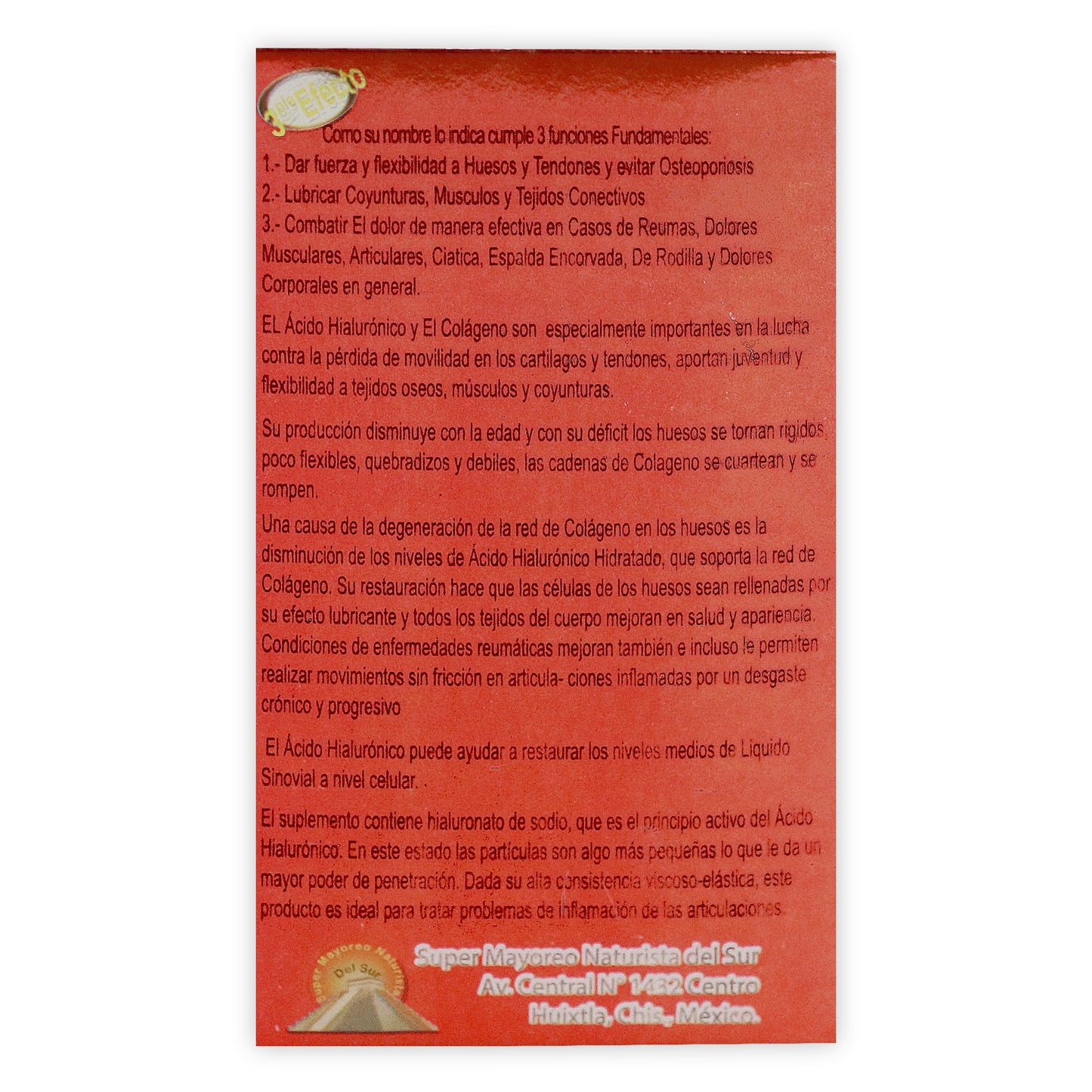Acido Hialuronico Triple efecto 60 Tabletas