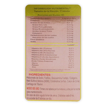 Acido Hialuronico Triple efecto 60 Tabletas