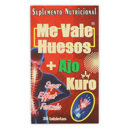 Me vale Madre huesos mas ajo kuro30 tabletas