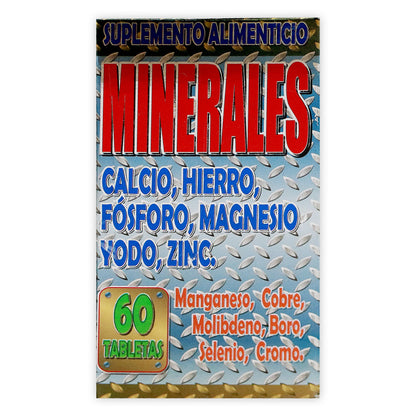 Tabletas con calcio, hierro, molibdeno, boro, selenio, cromo