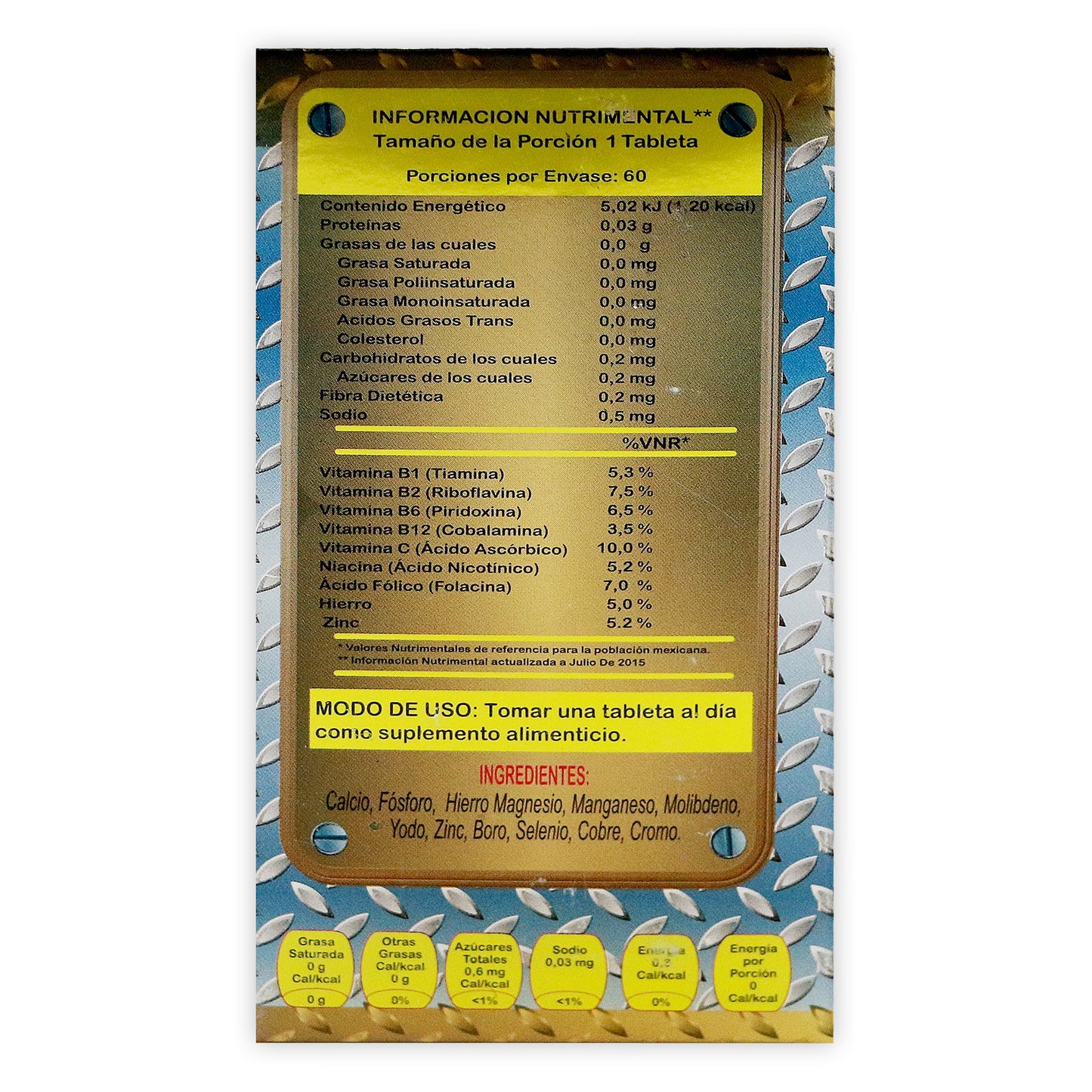 Minerales en 60 tabletas