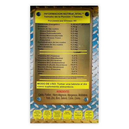 Minerales en 60 tabletas
