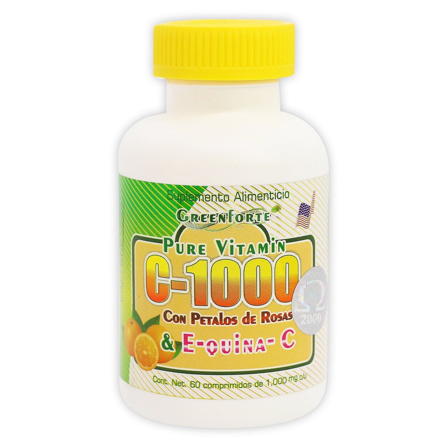 omega 2000 vitamina c 1000 con petalos rosa y equinacea 60 comp