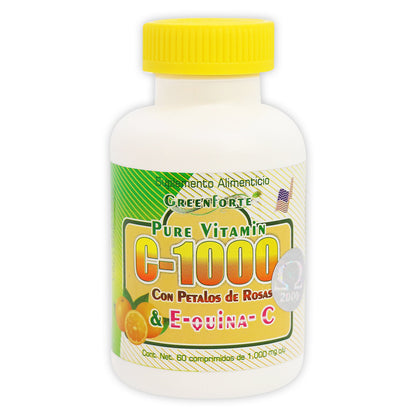 omega 2000 vitamina c 1000 con petalos rosa y equinacea 60 comp